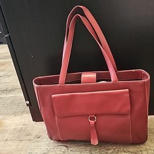 Red leather Ann Taylor Purse